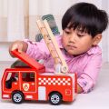 Bigjigs Toys Hölzernes Feuerwehrauto