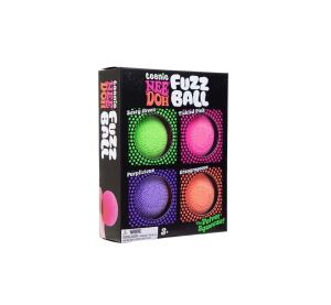 Schylling NeeDoh Bunte weiche Bälle Fuzz Ball 4 Stück