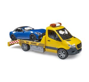 Bruder MB Sprinter Abschleppwagen mit Sportwagen