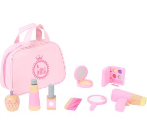 small foot Baby Kosmetiktasche rosa mit Holzzubehör