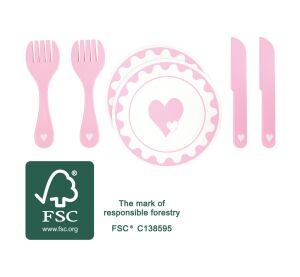 small foot Tellersatz mit Besteck Herz