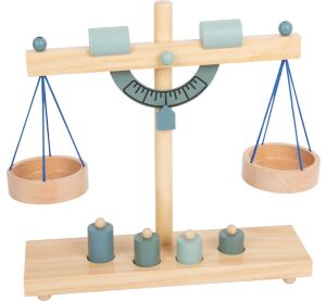 small foot Waage für Kaufladen grau-blau