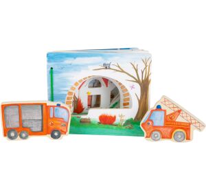 small foot Hölzernes Buch Feuerwehrleute