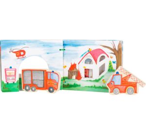 small foot Hölzernes Buch Feuerwehrleute
