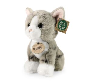 Rappa Plüschkatze grau 18 cm ECO-FRIENDLY