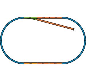 Piko Sockel für Schienensets A+B (Grundoval mit Schienenstück) - 55366