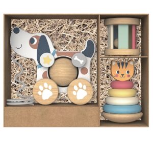 2Kids Toys Babygeschenkset Holzspielzeug 3 in 1