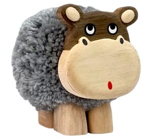 2Kids Toys Holzfigur XL mit Pompon Nilpferd