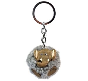 2Kids Toys Schlüsselanhänger aus Holz mit Pompon Elefant