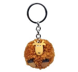 2Kids Toys Schlüsselanhänger aus Holz mit Pompon Giraffe