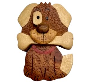 2Kids Toys Großer Holzmagnet Hund mit Knochen