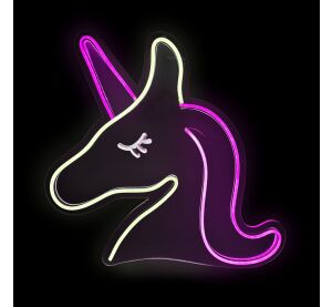 2Kids Toys LED NEON LIGHT Lampe Einhorn Rosa und Weiß