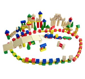 2Kids Toys Holzbausteine bunt 500 Stk