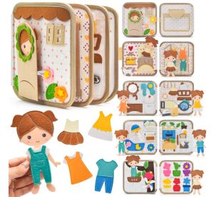 2Kids Toys Sensorisches Beschäftigungsbuch Puppenhaus