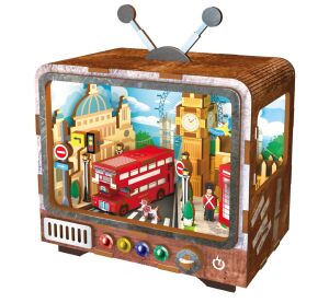 2Kids Toys 3D-Holzpuzzle Retro-TV London