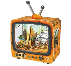2Kids Toys 3D-Holzpuzzle Retro-TV Pyramiden