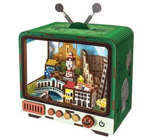 2Kids Toys 3D-Holzpuzzle Retro-TV Venedig