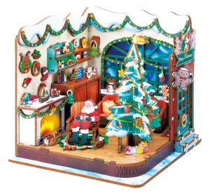 2Kids Toys 3D-Puzzle Miniaturhaus Werkstatt von Santa Claus