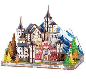 2Kids Toys 3D-Holzpuzzle Miniaturszene Schloss Neuschwanstein