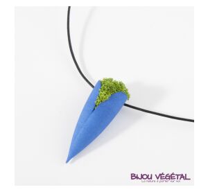 Live-Schmuck - Tulpen-Halskette blau mit Flechten