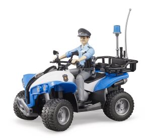 Bruder BWORLD blaues Polizei-Quadbike mit Figur