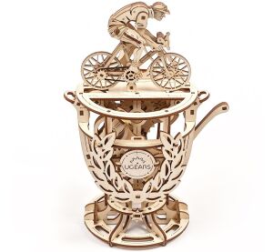 Ugears Mechanisches 3D-Holzpuzzle Selbstfahrender Radfahrer