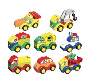 L-W Toys Junior Blocks Cars 62 Teile