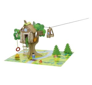 Jeujura 70 Teile Holzbaukasten Baumhaus