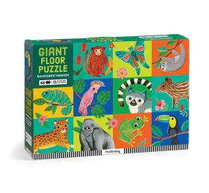 Mudpuppy Großes Bodenpuzzle Regenwald-Freunde 48 Teile