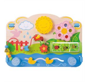 Bigjigs Baby Holz Sensorik-Brett Blumen
