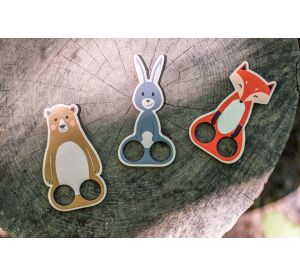 BeWooden Fingerpuppentheater Foxy - Fuchs, Hase, Bär