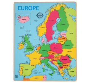 Bigjigs Toys Holzpuzzle Karte von Europa 25 Teile