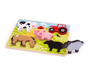 Bigjigs Toys Einlegepuzzle Bauernhof