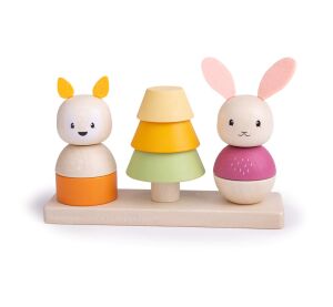 Bigjigs Baby Motorisiertes ausfahrbares Spielzeug Fuchs und Hase