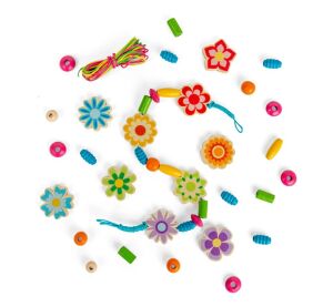 Bigjigs Toys Sommerblumen Holzperlen-Set