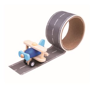 Bigjigs Toys Duct tape Landebahn mit Flugzeug