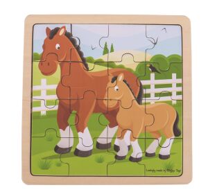 Bigjigs Toys puzzle - Pferd und Fohlen