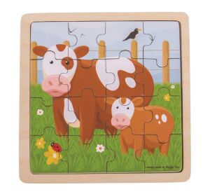 Bigjigs Toys Puzzle - Kuh und Kalb