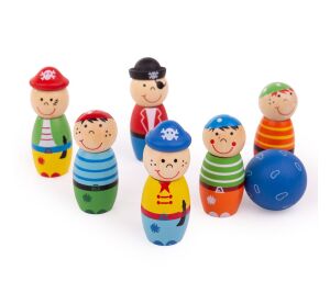 Bigjigs Toys Hölzerne Kegelpiraten