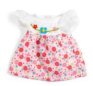Bigjigs Toys Rosa Kleid mit Spitzenärmeln für Puppe 28 cm