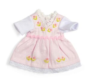 Bigjigs Toys Rosa Kleid mit weißem Oberteil für Puppe 28 cm