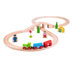 Bigjigs Rail Hölzerne Eisenbahnschiene Figur acht