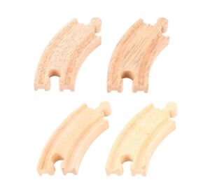 Bigjigs Rail Kurze runde Schiene 10 cm 4 Stück