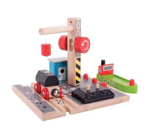 Bigjigs Rail Coal Dock mit Kran
