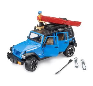 Bruder Jeep Wrangler Rubicon mit Kajak und Figur 1:16