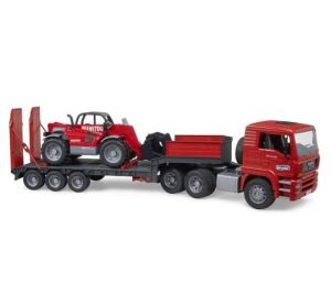 Bruder Truck mit Anhänger MAN TGA und Teleskoplader Manitou