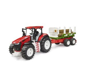 Bruder ROADMAX Traktor mit Holzanhänger und Baumstämmen