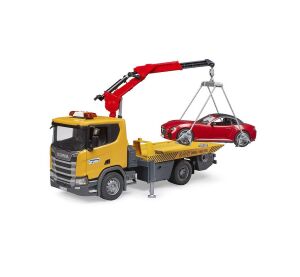 Bruder Scania Super 560R Abschleppwagen mit Auto