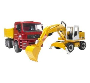 Bruder MAN Lkw und Bagger