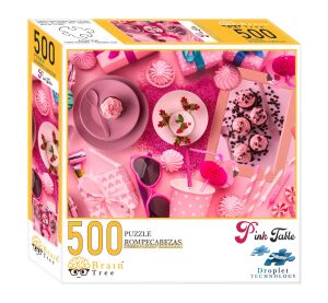 Brain Tree Puzzle Pink Placed 500 Teile